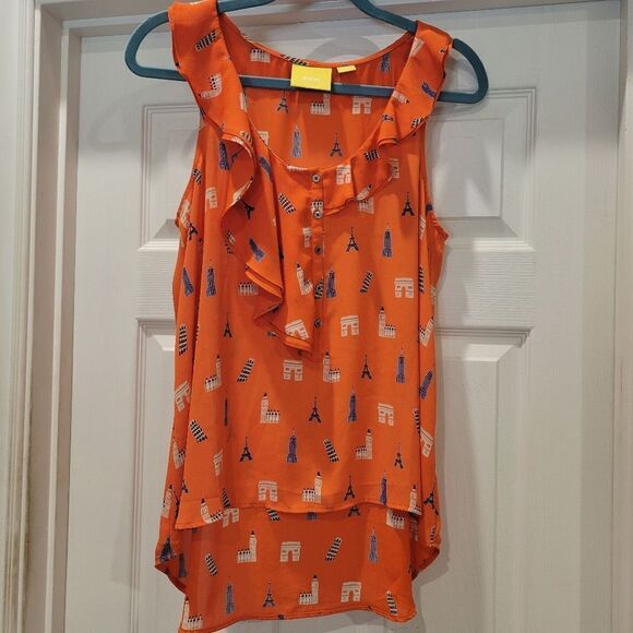 Anthropologie Maeve Aurelie Paris blouse, Size 6. - Picture 3 of 10